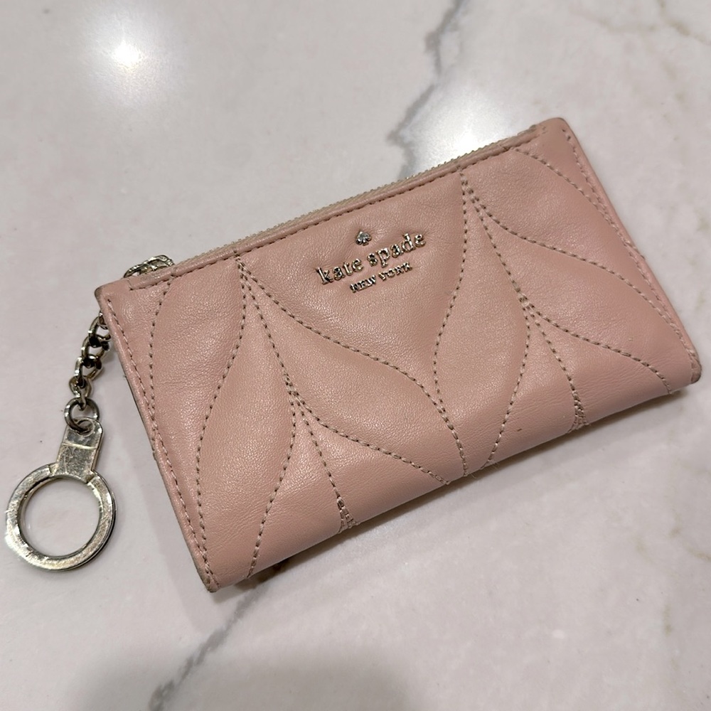 Kate Spade blush pink compact wallet
